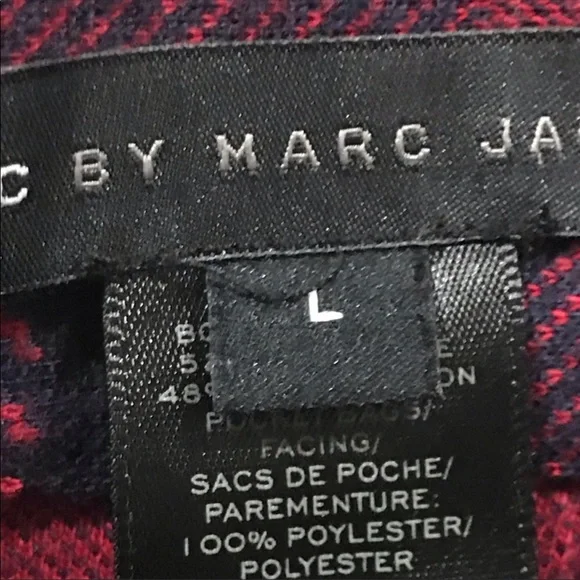 Marc By Marc Jacobs Maya Plaid Jacquard Skirt in Ink Blue Multi Size Large - Picture 5 of 13